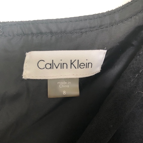 Black leather and suede dress - Picture 3 of 3